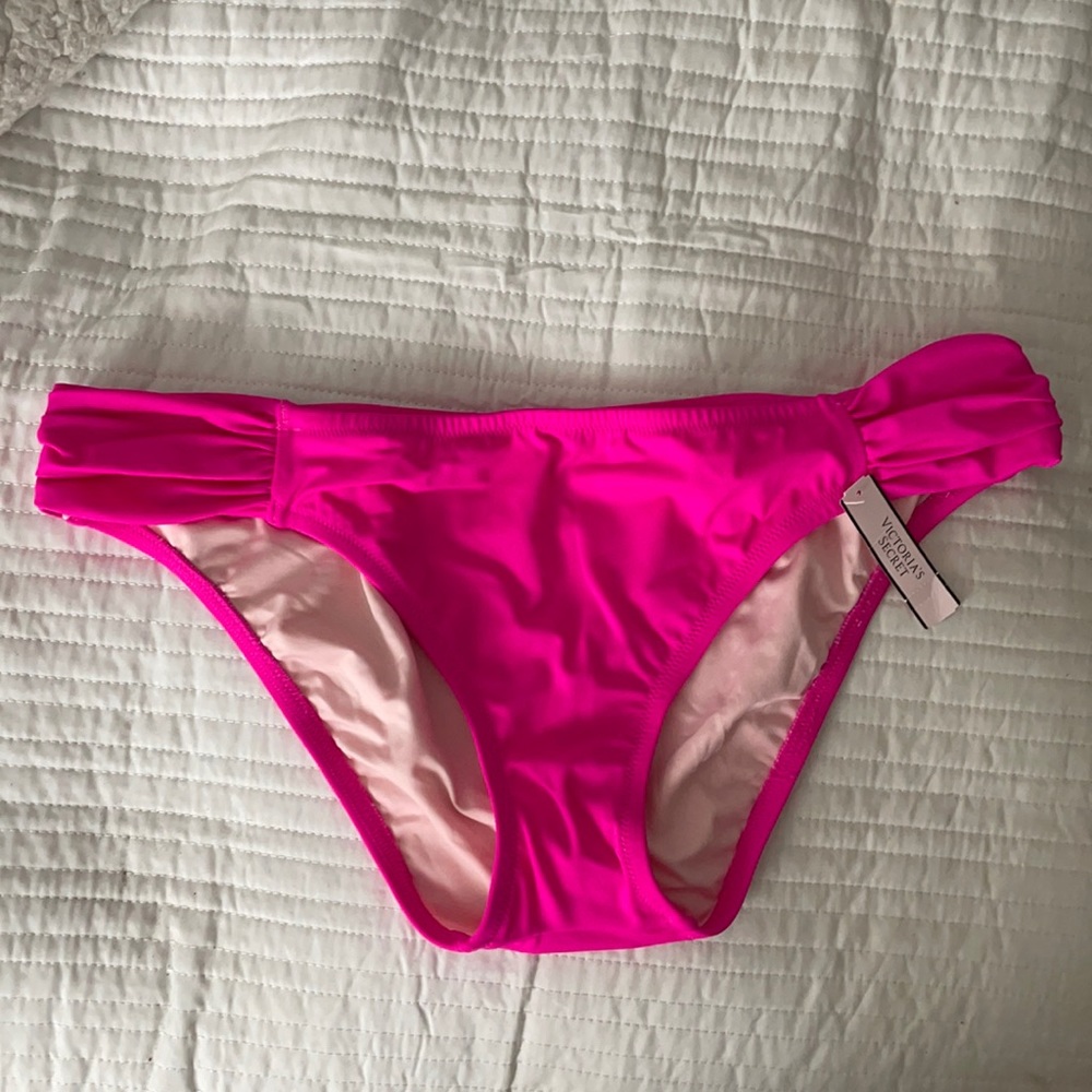 VS pink bikini bottoms. Size L. NWT